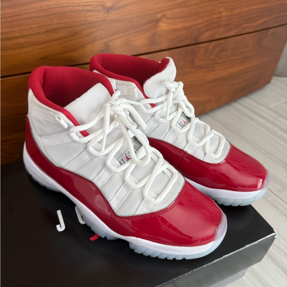 SOLD OUT - Nike Jordan Retro Red and White High-Top Sneakers